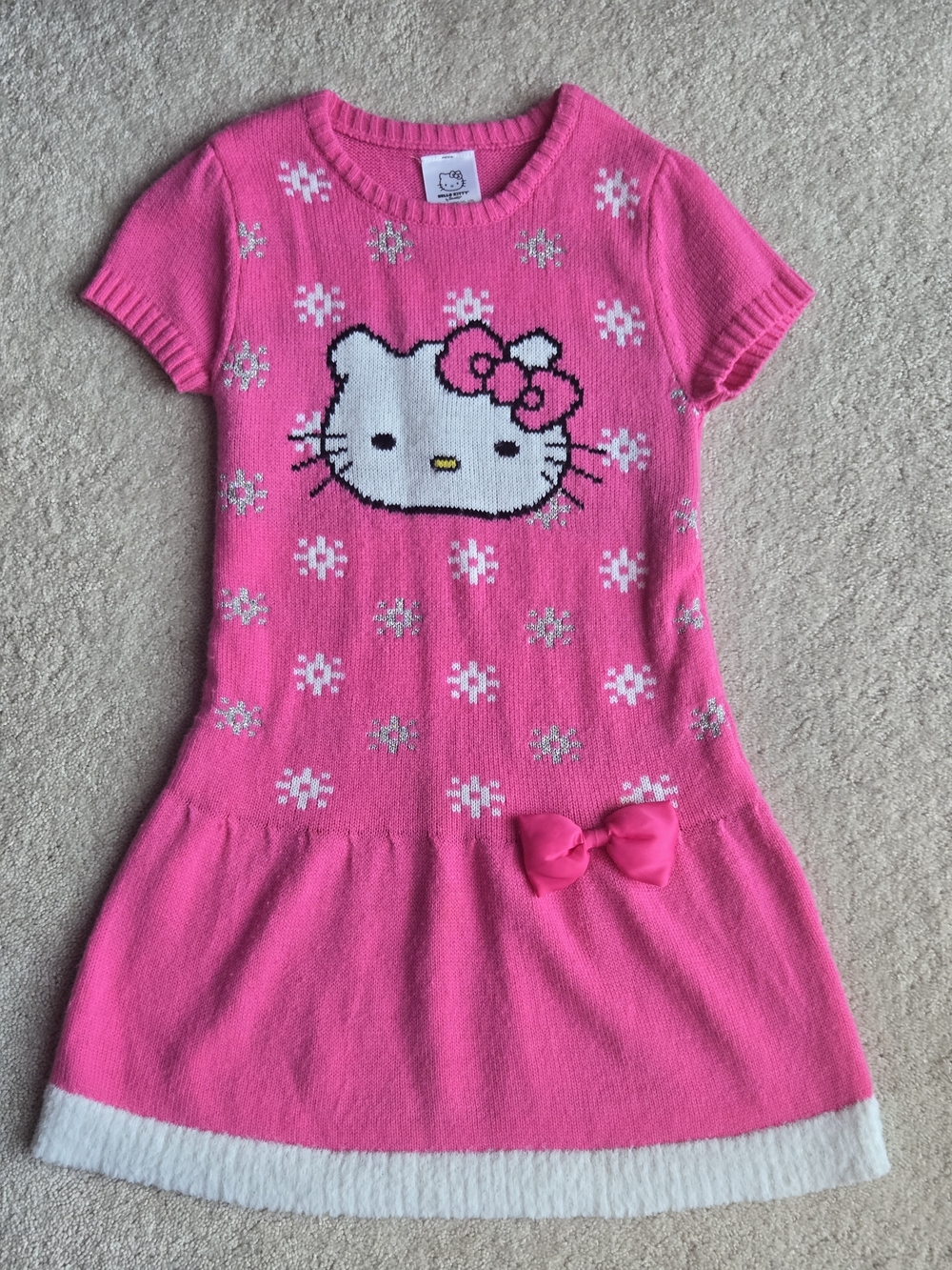 Hello Kitty Pink Knit Short-Sleeve Dress Pajama